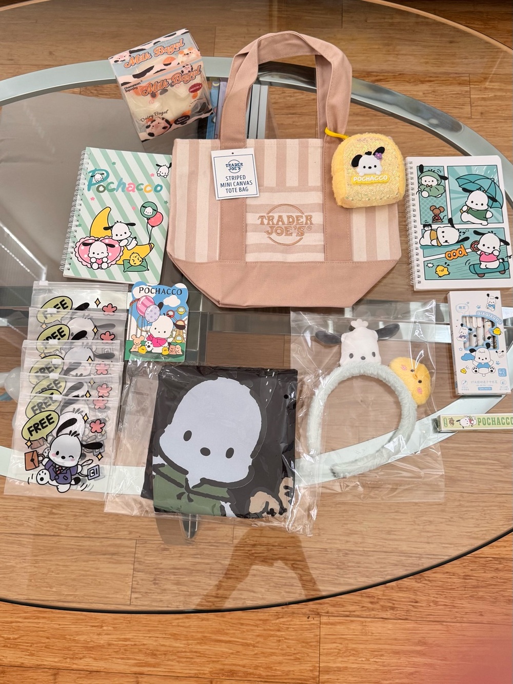 Kids 16 pieces Picacho bundle. Medium shirt. Trader joes tote and more
